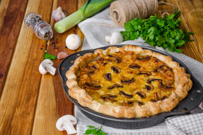 Torta salata ai funghi