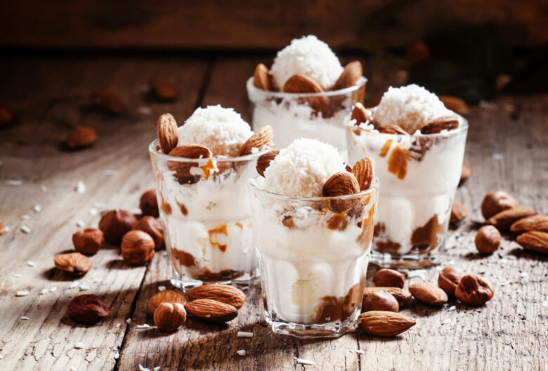 Gelato con latte di mandorla