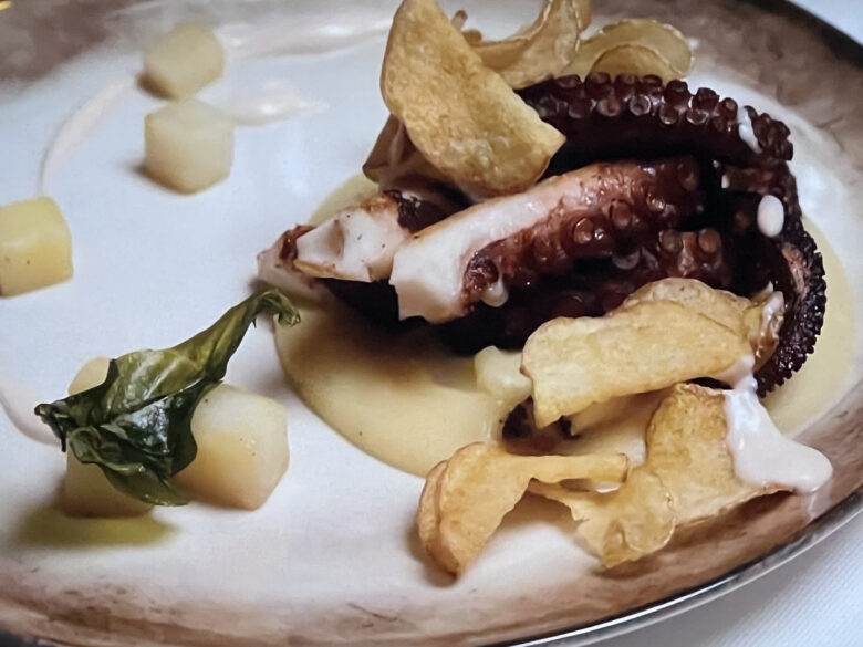 Polpo arrostito con crema di patate