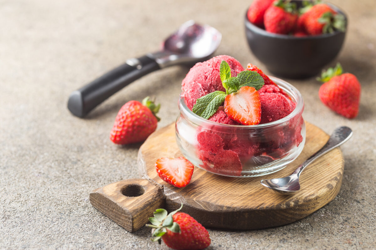 Sorbetto alle fragole: una vera goduria