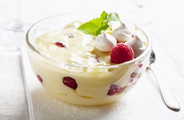 Budino alla vaniglia con frutta
