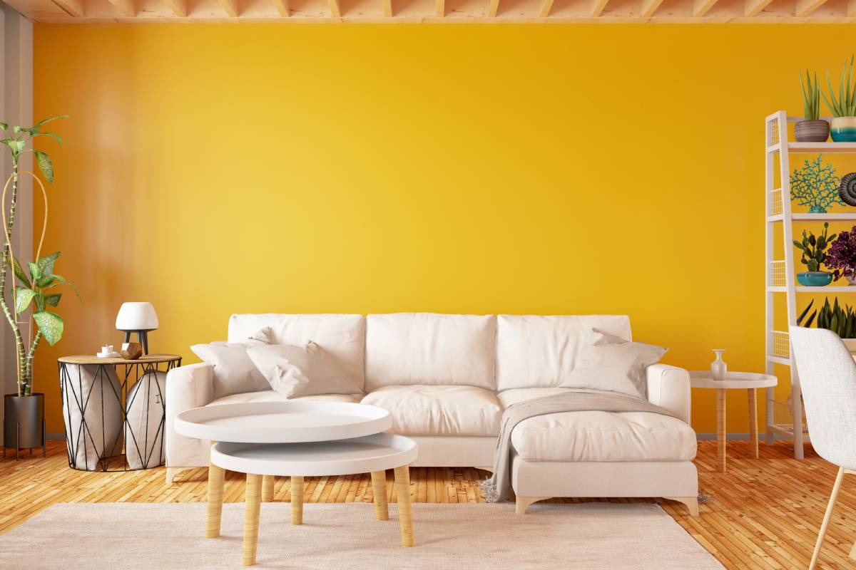 Una casa con le pareti gialle (ph iStock)