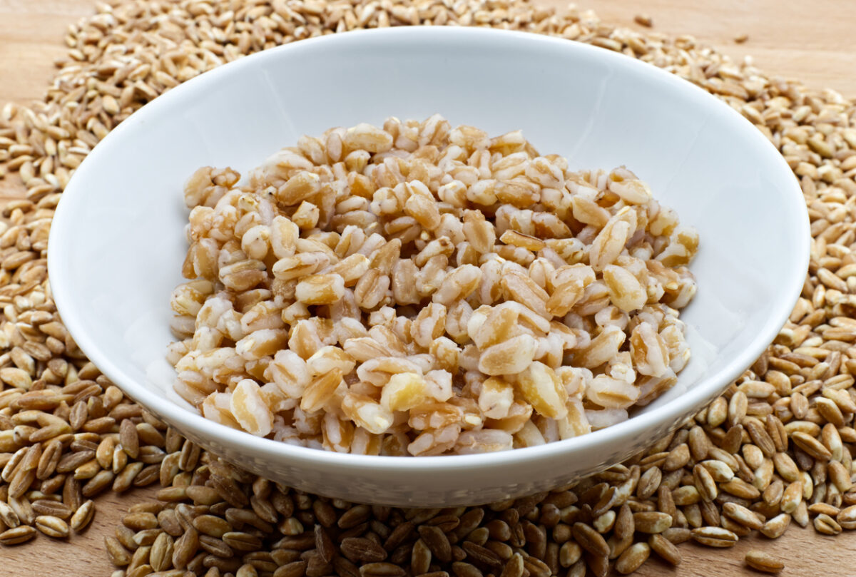 Farro freddo con polpo e fagiolini