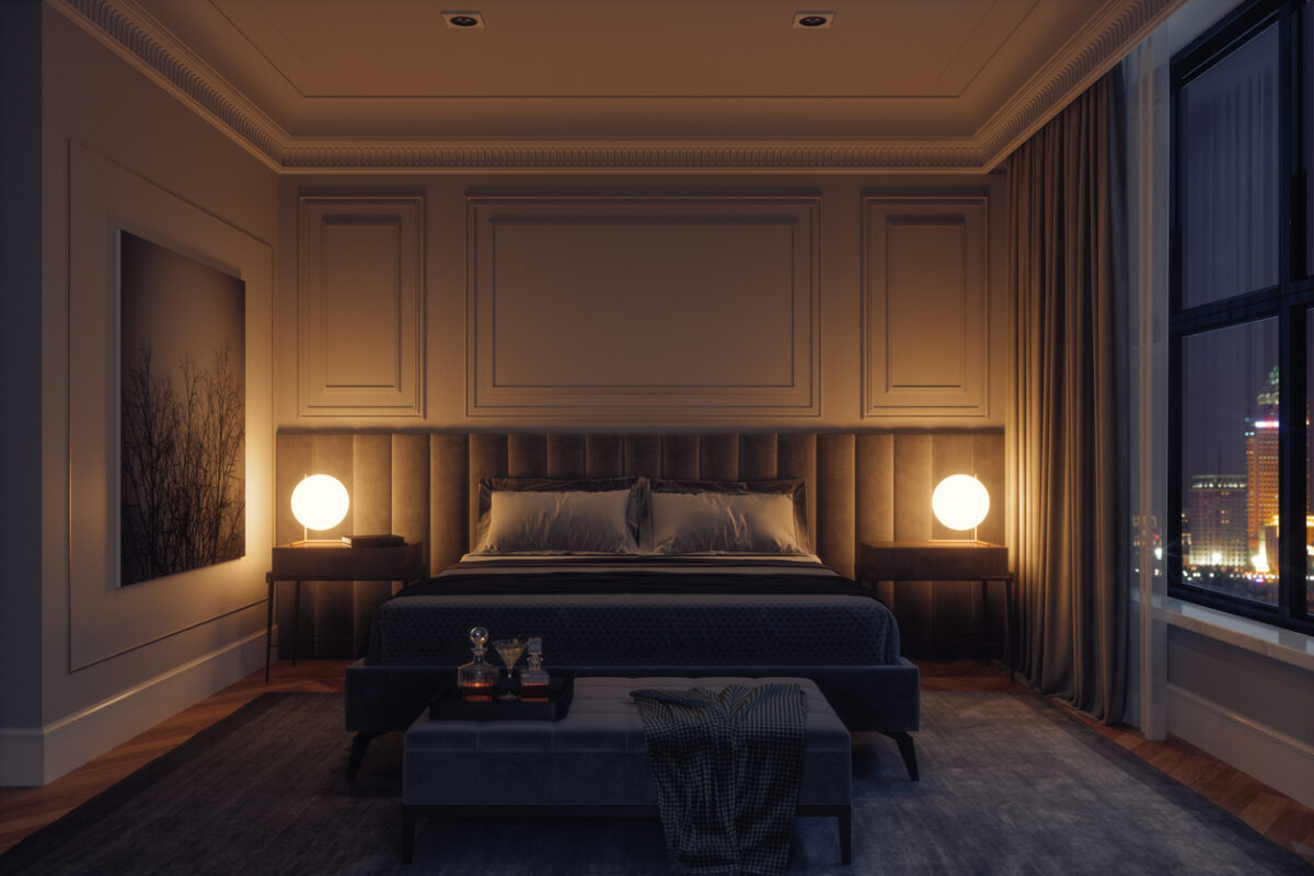 Come illuminare la camera da letto senza lampadario