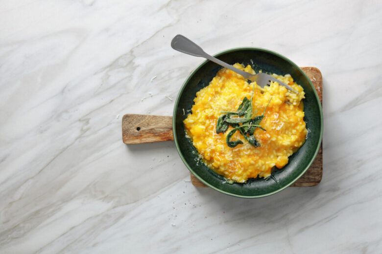 Risotto con zucca e gorgonzola