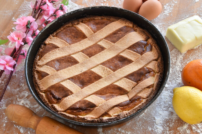 Pastiera di riso con canditi di cedro e arancia