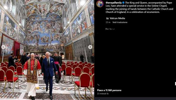 Re Carlo con Papa Leone - unadonna.it - 20251023