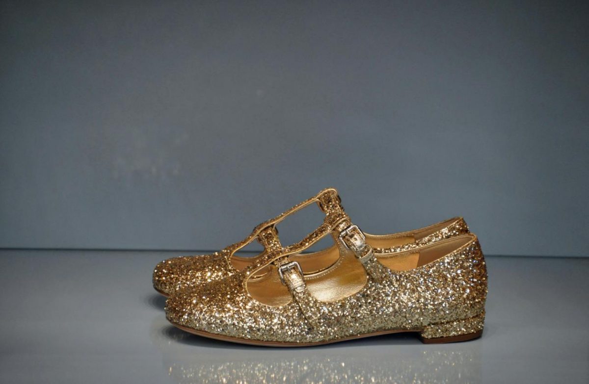 scarpe mary jane dorate
